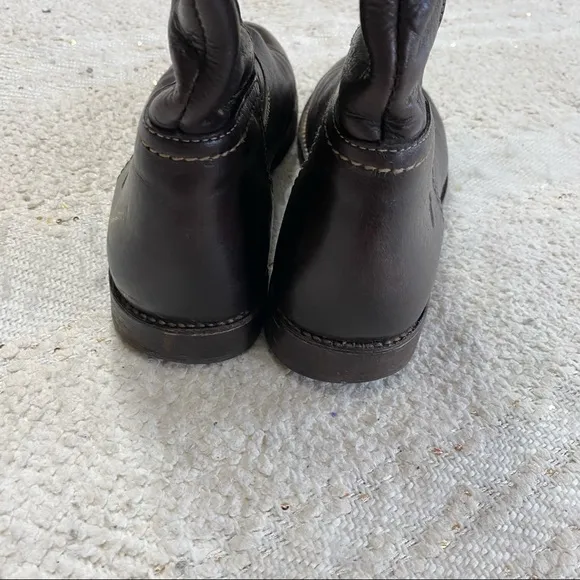 Frye brown leather knee high boots