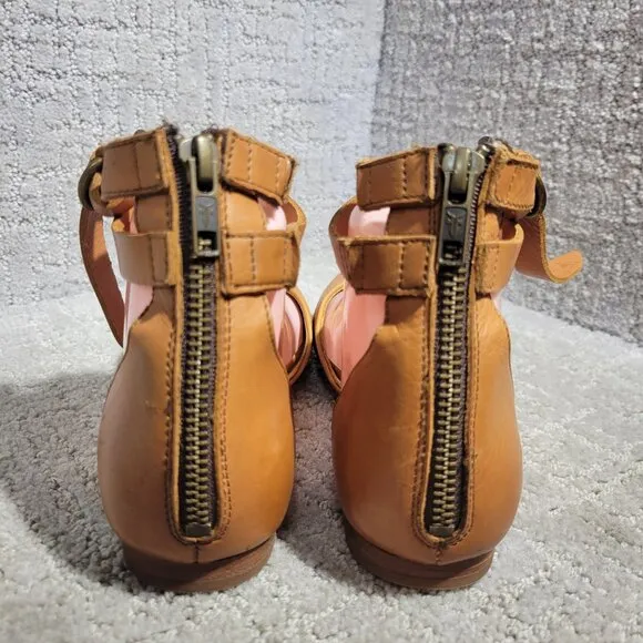 Frye Carson Women's Size 6.5B US Brown Leather Knotted Ballet Shoes