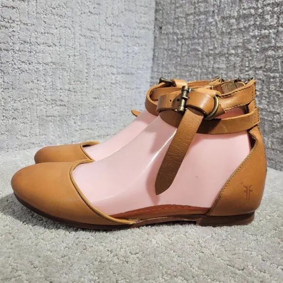 Frye Carson Women's Size 6.5B US Brown Leather Knotted Ballet Shoes