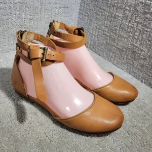 Frye Carson Women's Size 6.5B US Brown Leather Knotted Ballet Shoes