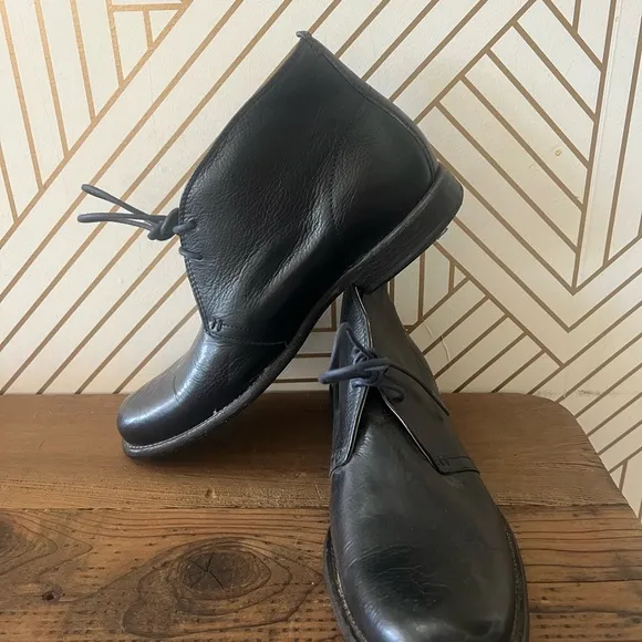 Frye Chukka Black Leather Boots