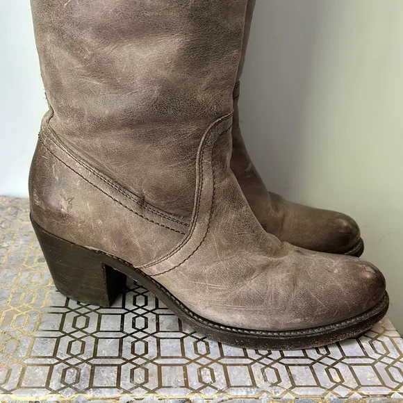 Frye Jane Tall Cuff Knee High Heeled Boots Boots Women's size 7