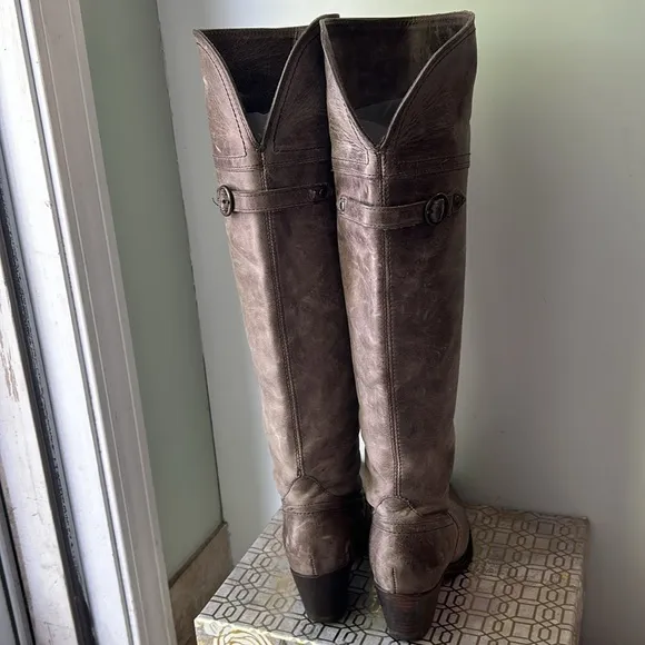 Frye Jane Tall Cuff Knee High Heeled Boots Boots Women's size 7