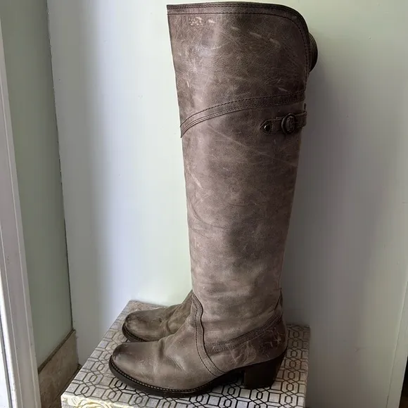 Frye Jane Tall Cuff Knee High Heeled Boots Boots Women's size 7