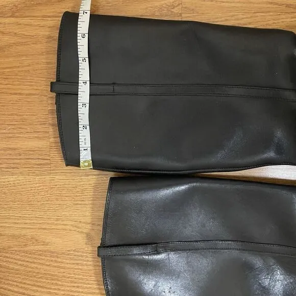 FRYE Leather Black Knee high Riding Western country boots US 7 -77754 4003