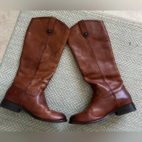 Frye Melissa Button Knee High Boots Size 6B Vintage