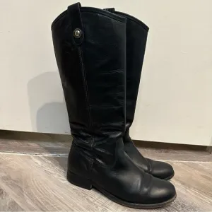 FRYE Melissa Leather Button Tall Knee High Riding Boots Women’s Size 6.5B Black