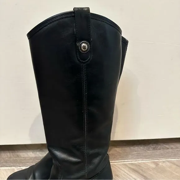 FRYE Melissa Leather Button Tall Knee High Riding Boots Women’s Size 6.5B Black
