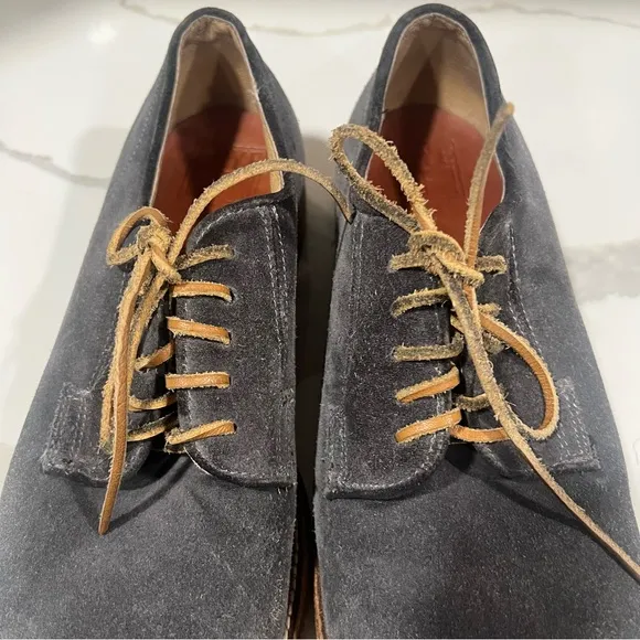 Frye Men's Gray Suede oxford Lace-Up Shoes size 10 D casual dress shoes