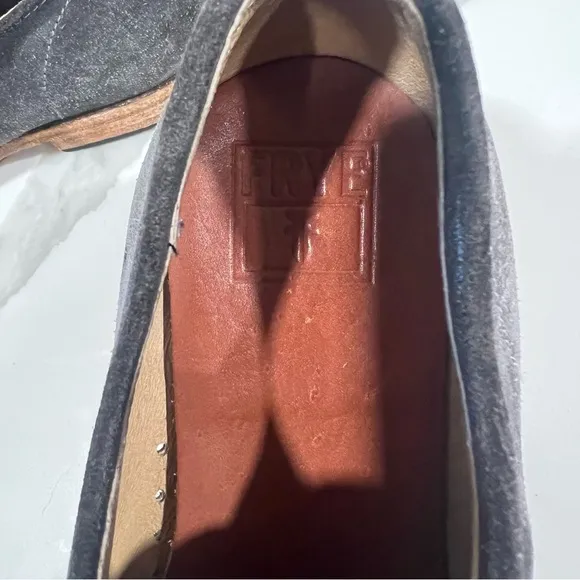 Frye Men's Gray Suede oxford Lace-Up Shoes size 10 D casual dress shoes