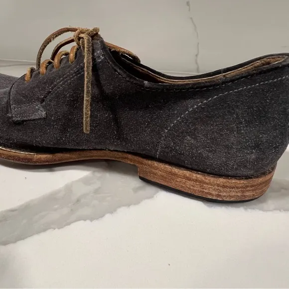 Frye Men's Gray Suede oxford Lace-Up Shoes size 10 D casual dress shoes