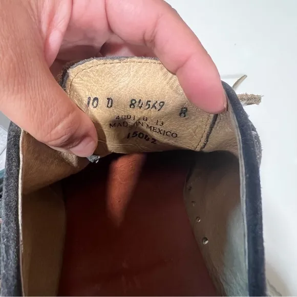 Frye Men's Gray Suede oxford Lace-Up Shoes size 10 D casual dress shoes