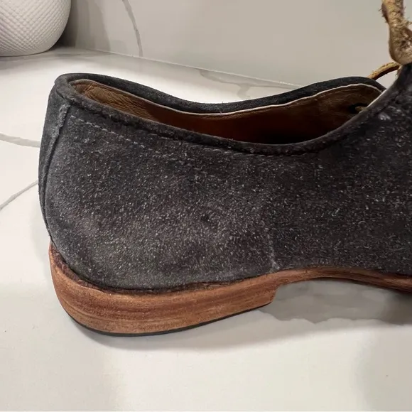 Frye Men's Gray Suede oxford Lace-Up Shoes size 10 D casual dress shoes