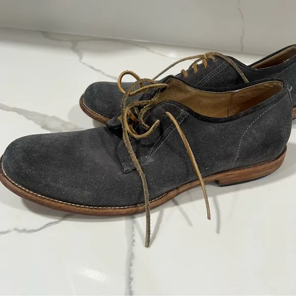 Frye Men's Gray Suede oxford Lace-Up Shoes size 10 D casual dress shoes