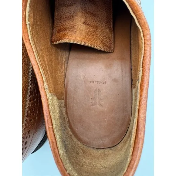 Frye Wingtip Brown Leather Brogue Shoes 3484591-CAR Lace Up Men's Size 10D