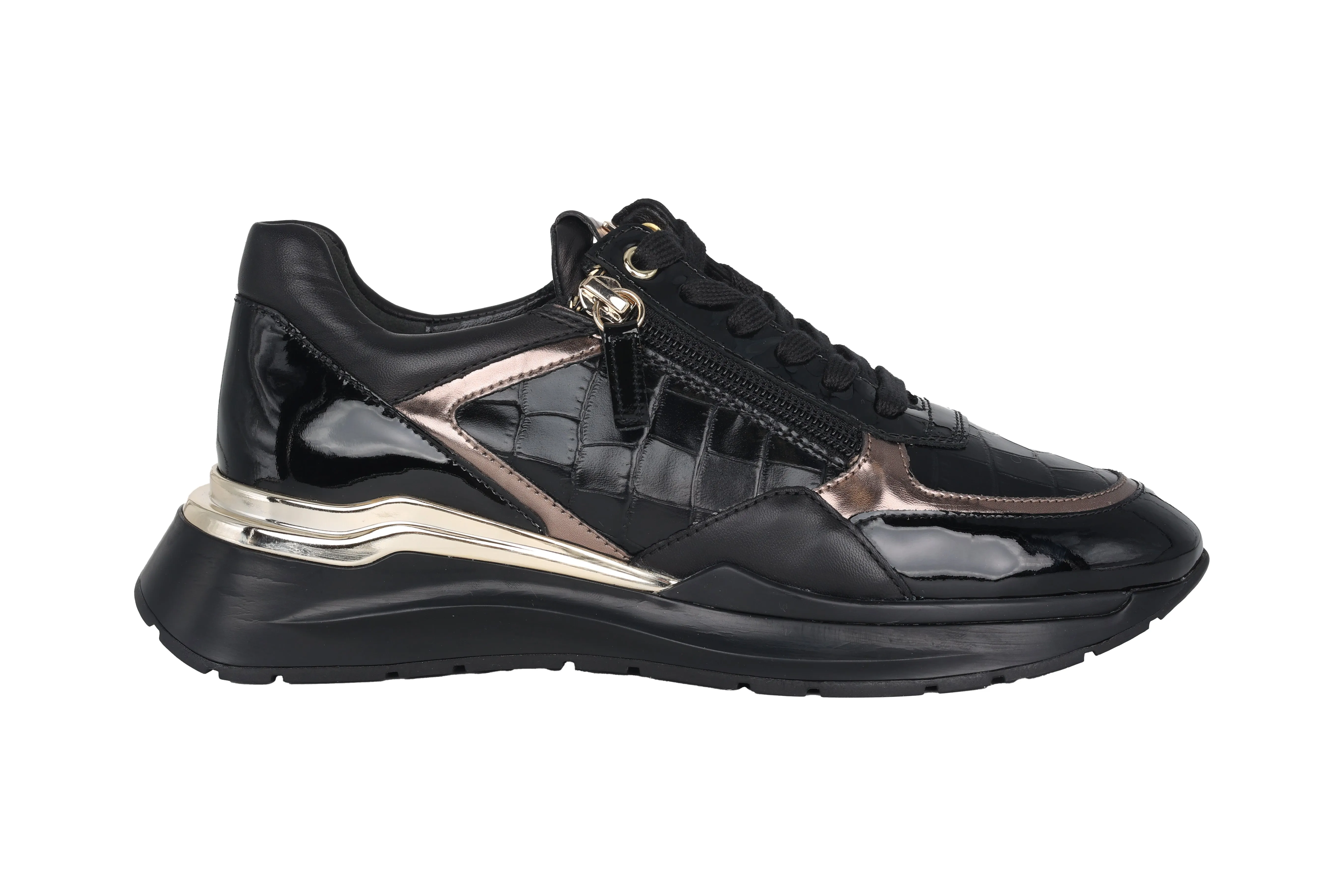 'Future' women's sneaker - black patent