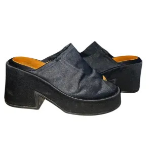 Ganni Women's Black 90's Retro  Platform Chunky Sandal Shoes Size 39
