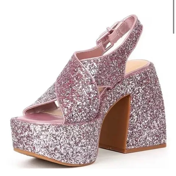 GB Friday-Nite Glitter Platform Dress Sandals