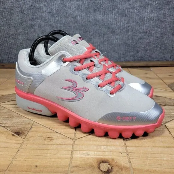 Gdefy Women's Gravity Defyer Veroshock III  Sz 9 Silver Pink Athletic Shoes