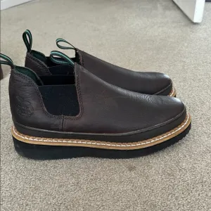 Georgia men’s Brown Leather Slip-On Shoes