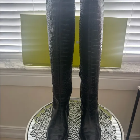 Gianni Bini Black Knee-High western Boots - colbbiye