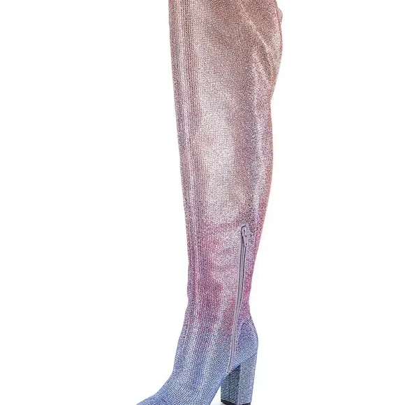 Gianni Bini pink and Blue Over the Knee Boots from the Taylor Swift eras tour