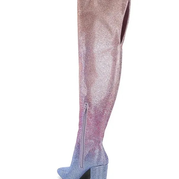 Gianni Bini pink and Blue Over the Knee Boots from the Taylor Swift eras tour