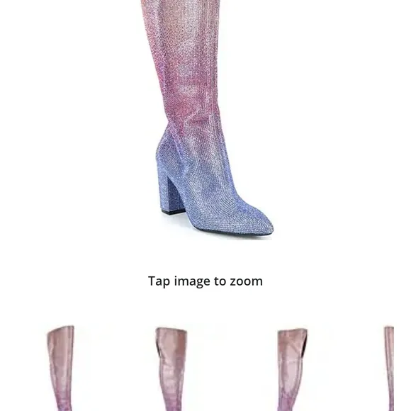 Gianni Bini pink and Blue Over the Knee Boots from the Taylor Swift eras tour