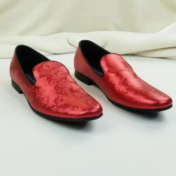 Giorgio Brutini 10M Red Slip On Men's  Loafers