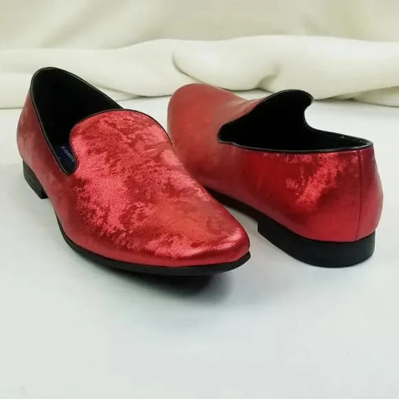 Giorgio Brutini 10M Red Slip On Men's  Loafers