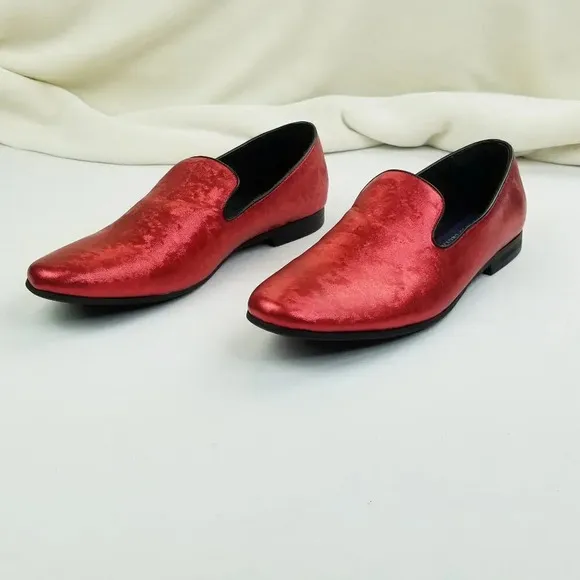 Giorgio Brutini 10M Red Slip On Men's  Loafers