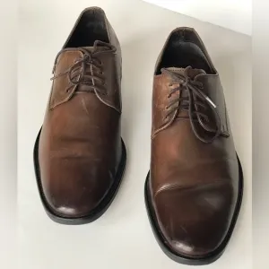 Giorgio Brutini Memory Tech Comfort Brown Leather Dress Lace-Up Shoes Men's 13 M