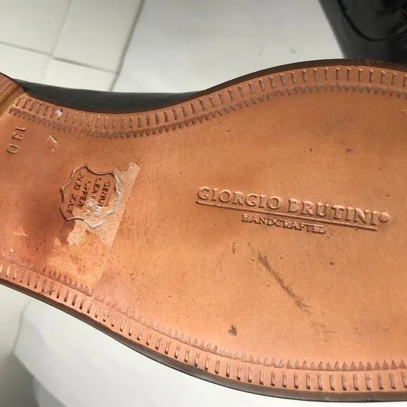Giorgio Brutini Men's Oxford Shoes Made in Italy Genuine Leather Size 13