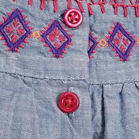 Girls Gymboree Island Spice Embroidered  Romper Dress Sandals Outfit Size 7-8