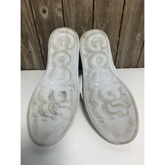 GOATS Sneakers Platform Smooth White Leather Slip On Hook Loop Mens Shoe Sz 9.5