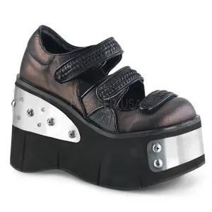 Gothic Punk Metal Plated Platform Maryjane Shoes