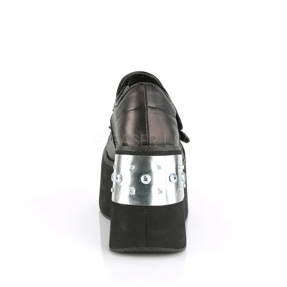 Gothic Punk Metal Plated Platform Maryjane Shoes