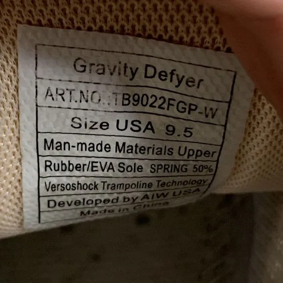 Gravity Defyer Gdefy Ion Womens Size 9.5 Athletic Shoes Gray Pink TB9022FGP-W