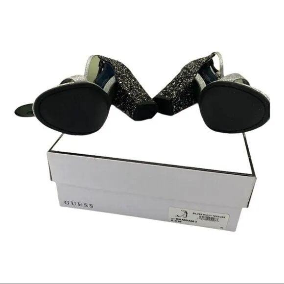 Guess Bambam Sandal in Silver Multi Size 6