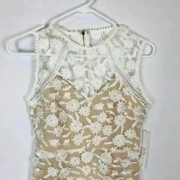 Helen Owen x AQUA Embroidered Sheath Dress XS