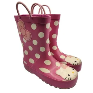 Hello Kitty Sanrio Western Chief Girls Size 13 Cutie Pink Polka Dot Rain Boots