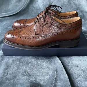 Herring Shoes - Mens Leather Wingtip Brogue Dress Shoes - Goodyear Welted