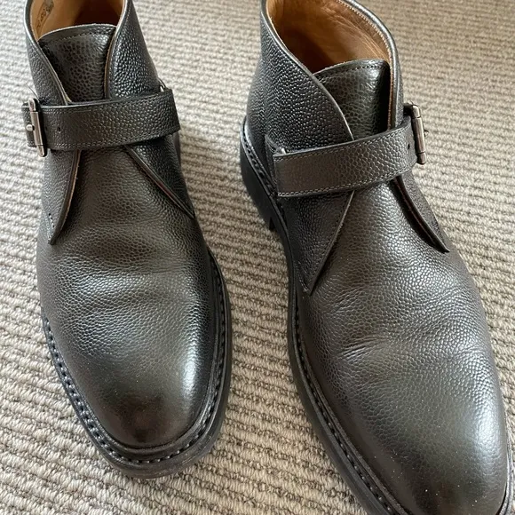 Heschung Men’s French black leather ankle boots