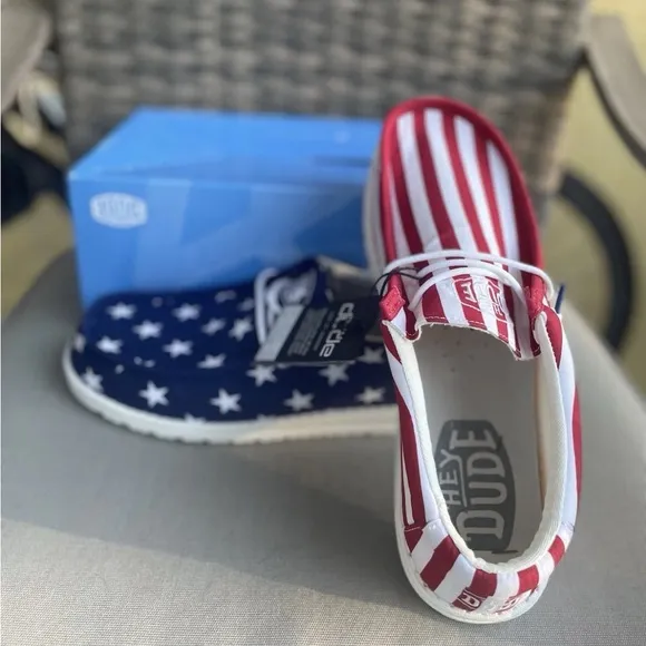 HEY DUDE Patriotic AmericanFlag Shoes