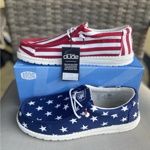 HEY DUDE Patriotic AmericanFlag Shoes