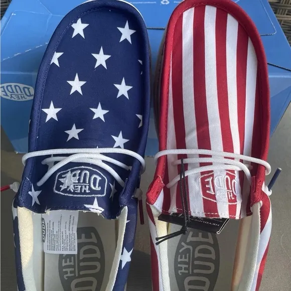 HEY DUDE Patriotic AmericanFlag Shoes