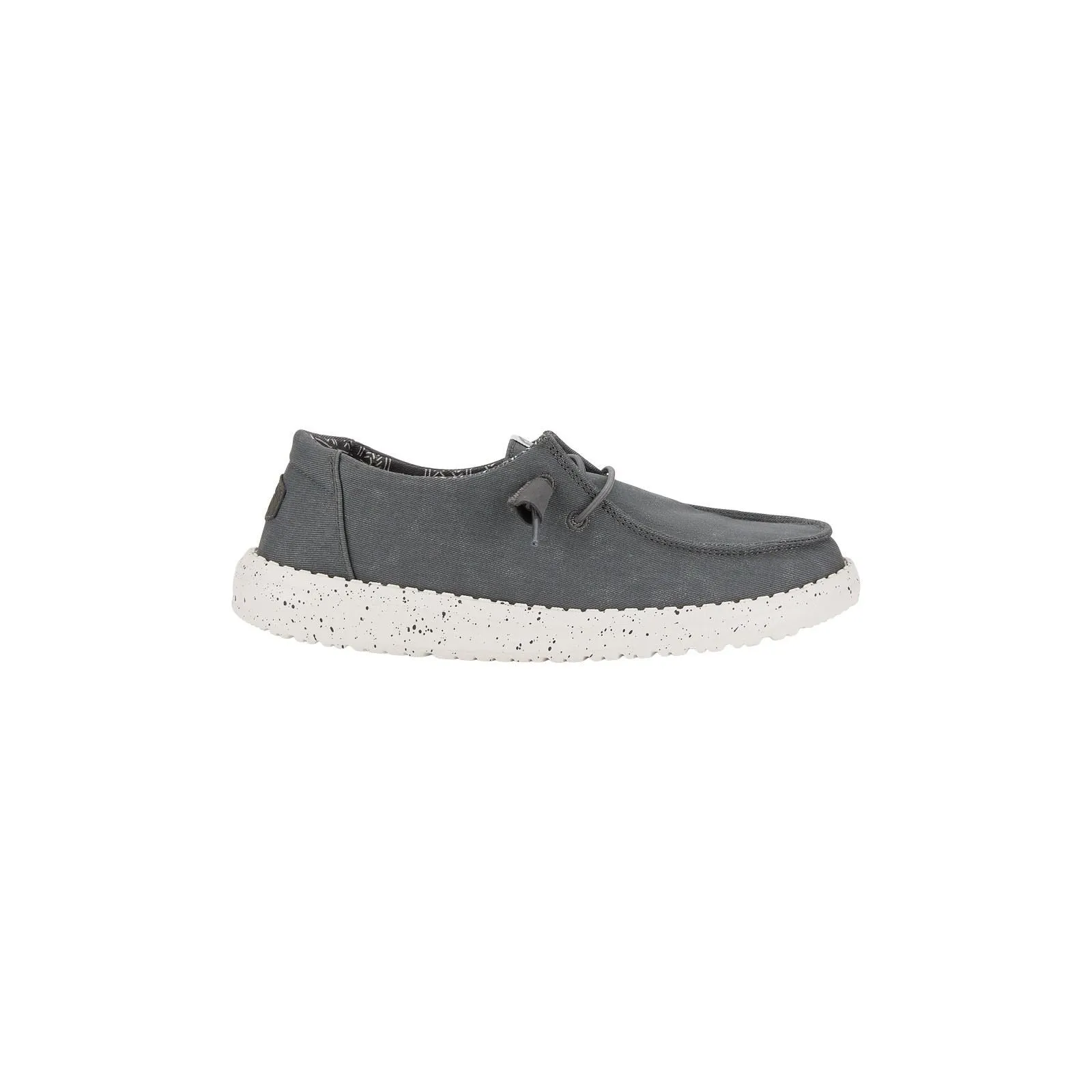 HEYDUDE Wendy Canvas 100% Cotton Women's Dark Grey Loafers