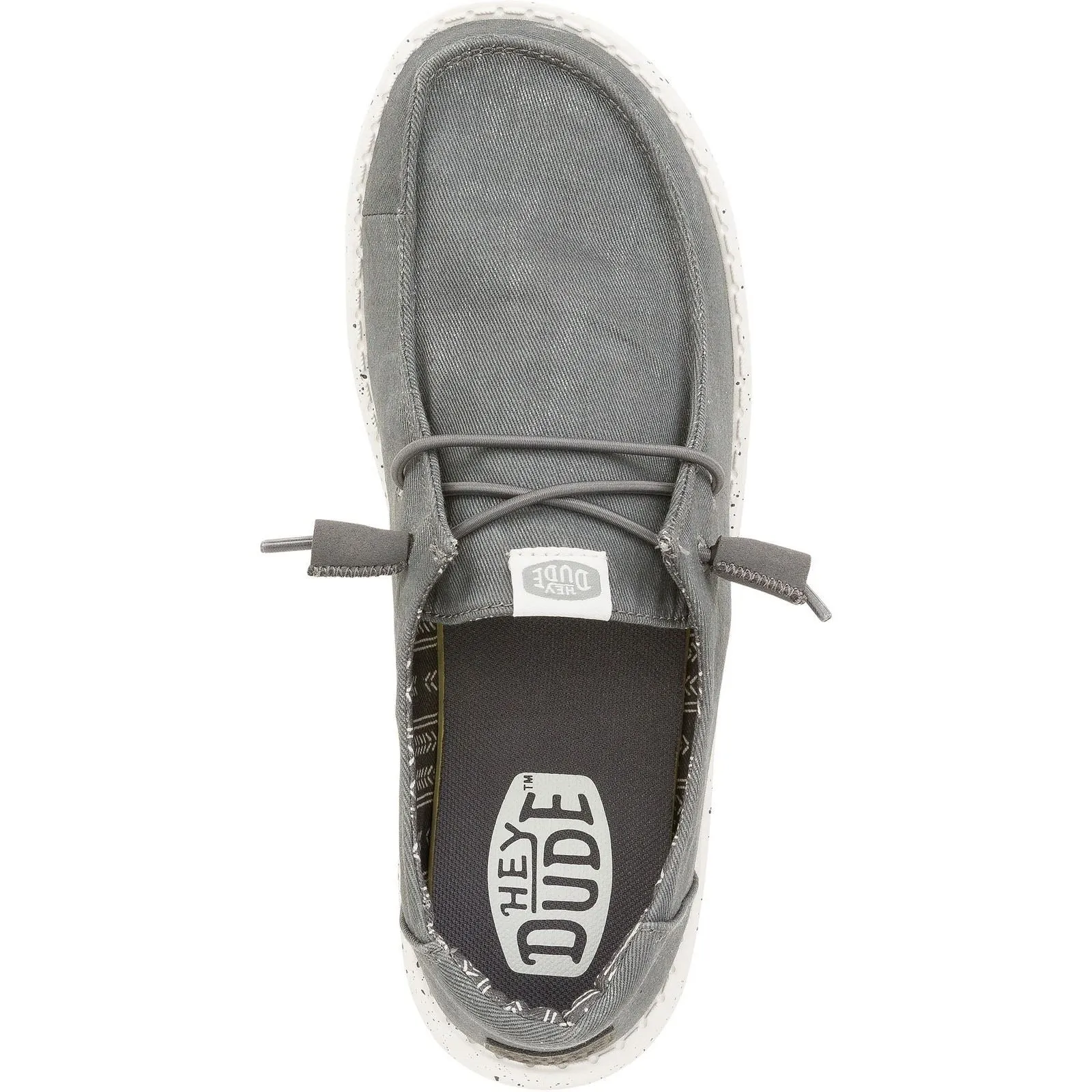HEYDUDE Wendy Canvas 100% Cotton Women's Dark Grey Loafers