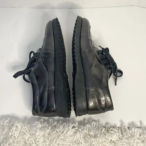 Hogan Classic Metallic Shiny Lace Up Made in Italy Leather 37 Shoes