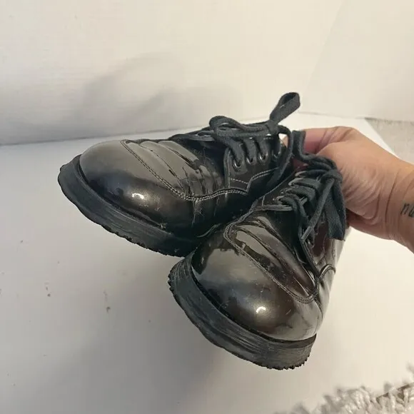 Hogan Classic Metallic Shiny Lace Up Made in Italy Leather 37 Shoes
